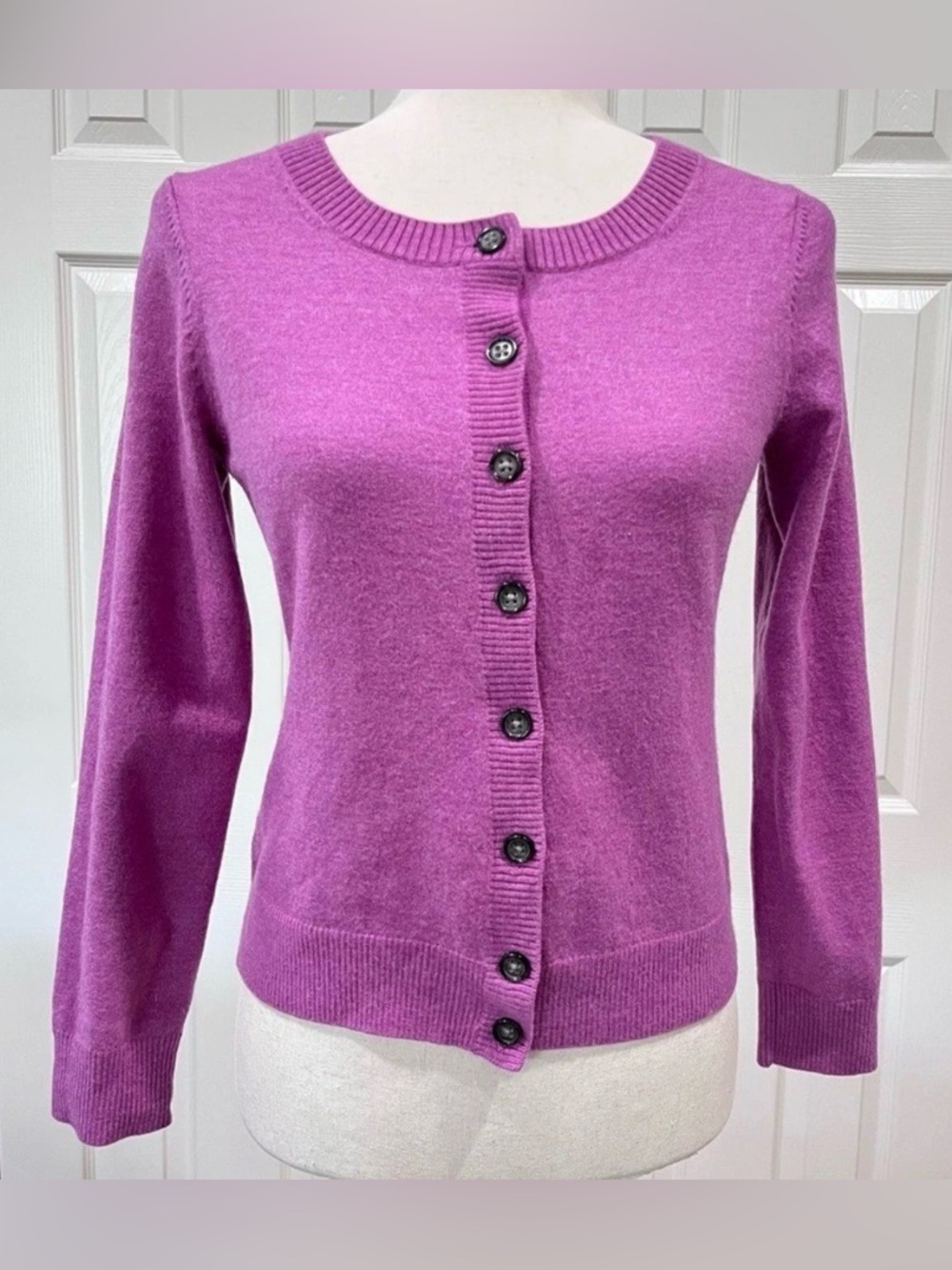 Banana Republic Orchid Purple Merino Cardigan Sweater XS